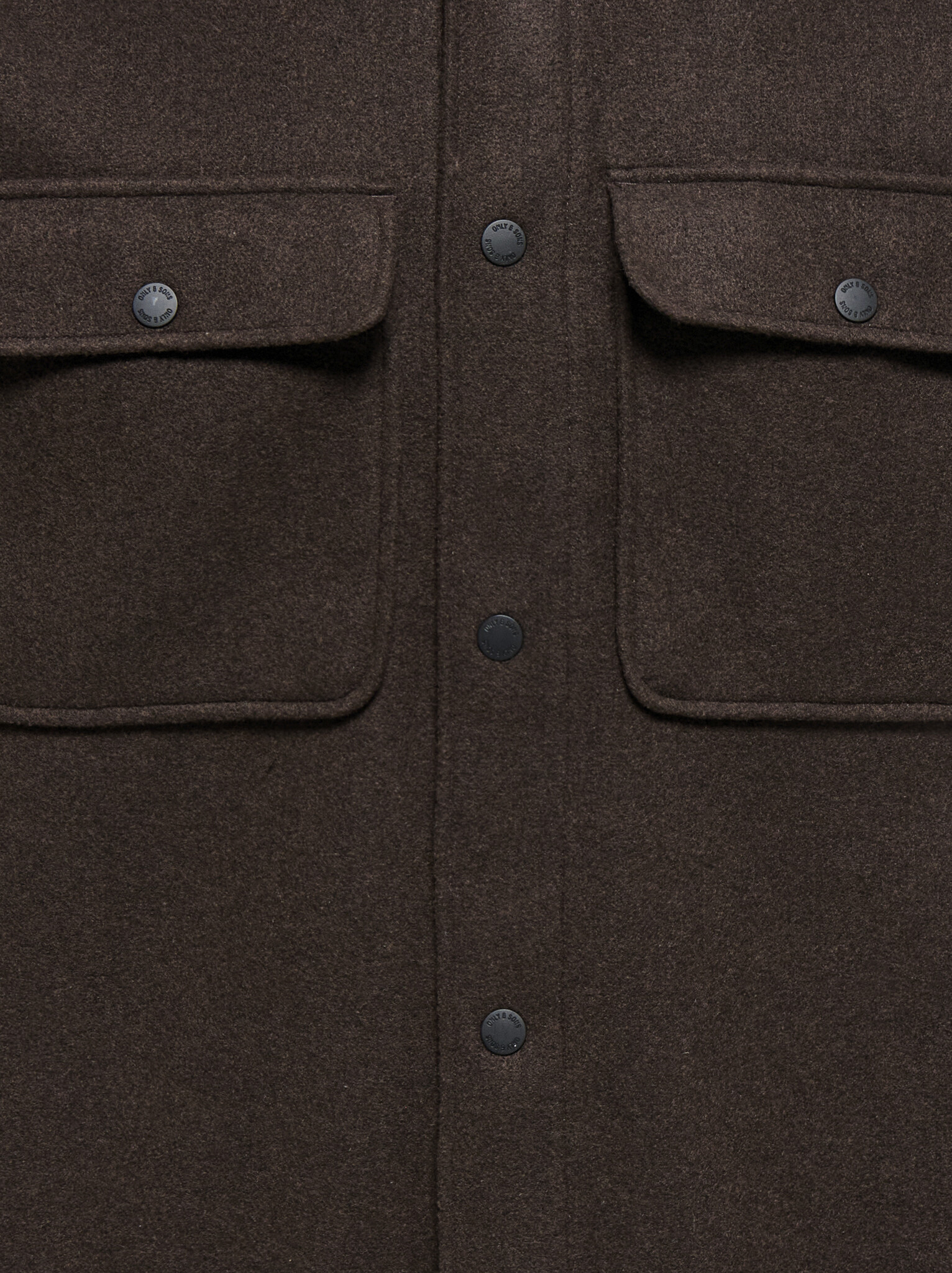 ONSASH OVR WOOLEN LOOK PKT LS SHIRT NOOS (DEMITASSE/MELANGE)