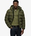 HOODED SPORTS PUFFER JACKET ARMY KHAKI