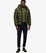 HOODED SPORTS PUFFER JACKET ARMY KHAKI