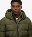 HOODED SPORTS PUFFER JACKET ARMY KHAKI