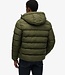 HOODED SPORTS PUFFER JACKET ARMY KHAKI