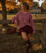 CAMILA Oversized Stripes Sweater (Bordeau/Light Pink)
