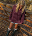 RUBY Glitter Check Shirt (Bordeau)