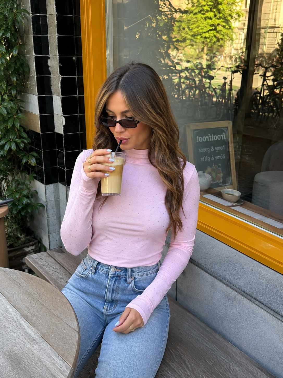 KIRA GLITTER Longsleeve (Baby Pink)