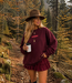 ICONIC Sweater (Bordeau/Neon Pink)