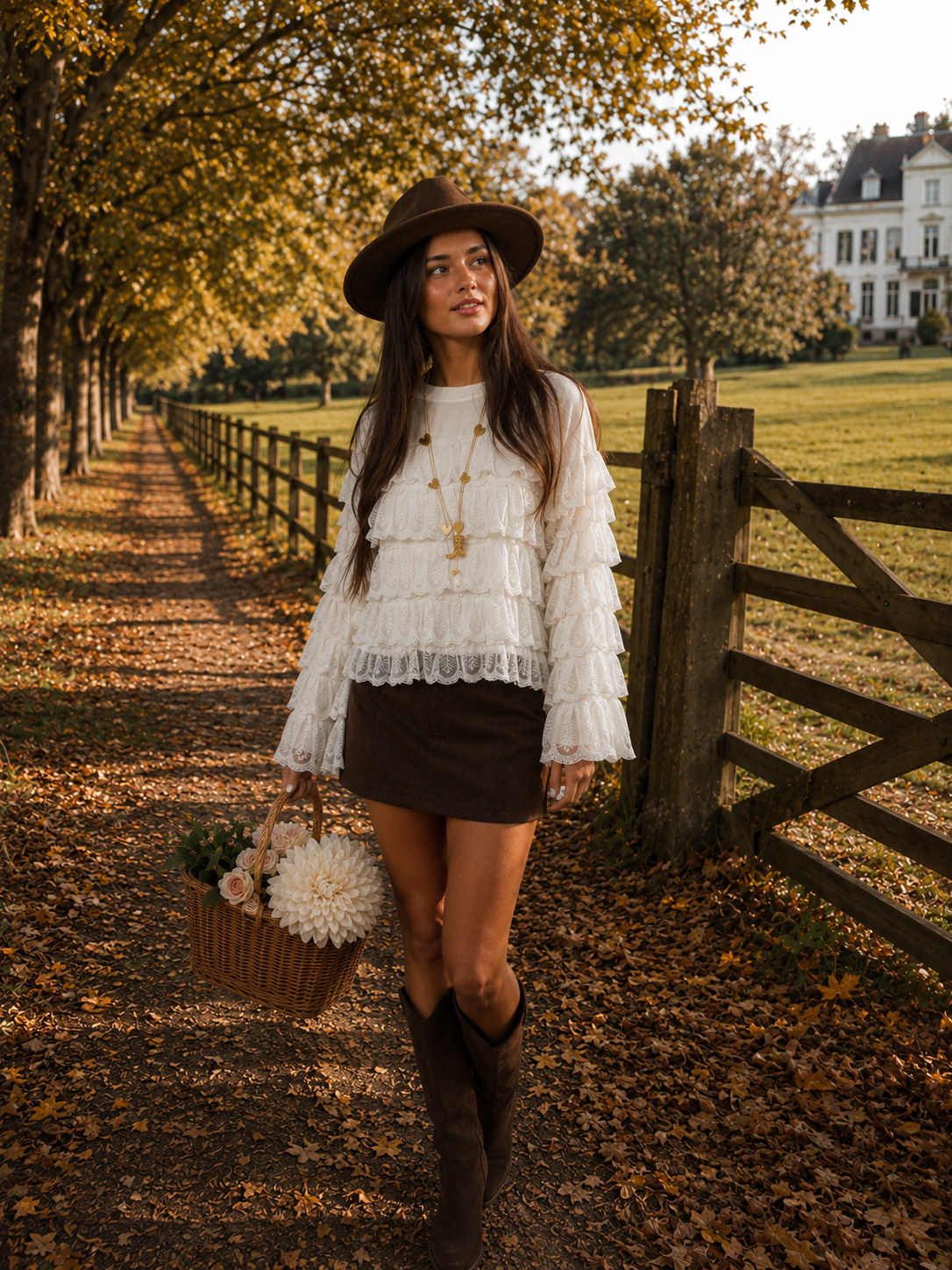 LUCY Ruffle Top (White)