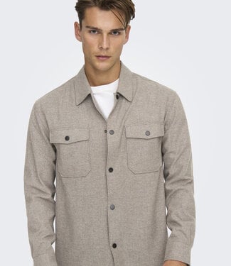 Only & Sons ONSMARK BRUSHED 0353 OVERSHIRT NOOS (FALCON)