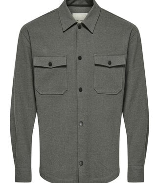 Only & Sons ONSMARK BRUSHED 0353 OVERSHIRT NOOS (BELUGA)