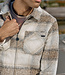 4267432 GLENN Check Flanel Zip Overshirt (673 Coastal Sand)