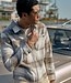 4267432 GLENN Check Flanel Zip Overshirt (673 Coastal Sand)