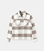 4267432 GLENN Check Flanel Zip Overshirt (673 Coastal Sand)