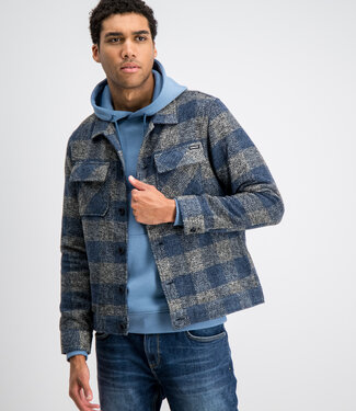 Gabbiano 4267433 MORAR Check Trucker Overshirt (671 Mystic Blue)