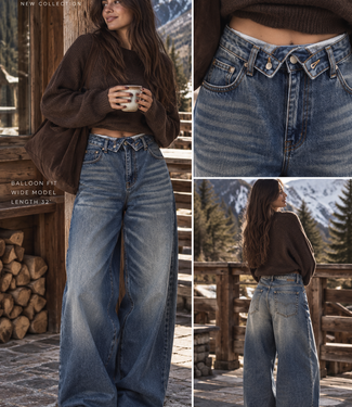 CLOVER Flip Ballon Fit (Washed Blue Denim)