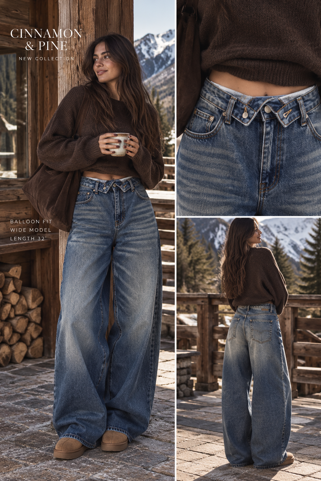 CLOVER Flip Ballon Fit (Washed Blue Denim)