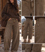 AUDREY Cargo Ballon Fit Jeans (Beige Denim)