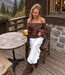 GIGI Long Sleeve Top Polkadots (Brown/White)