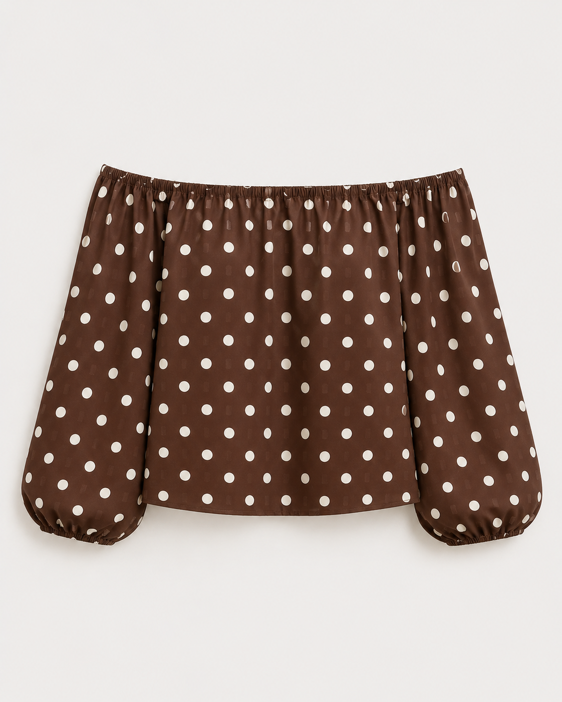 GIGI Long Sleeve Top Polkadots (Brown/White)
