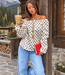 GIGI Long Sleeve Top Polkadots (White/Brown)