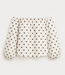 GIGI Long Sleeve Top Polkadots (White/Brown)