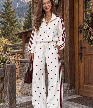 POPO Polka Dots Pants (Bordeau/Cream)