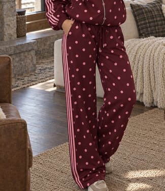POPO Polka Dots Pants (Bordeau/Pink)