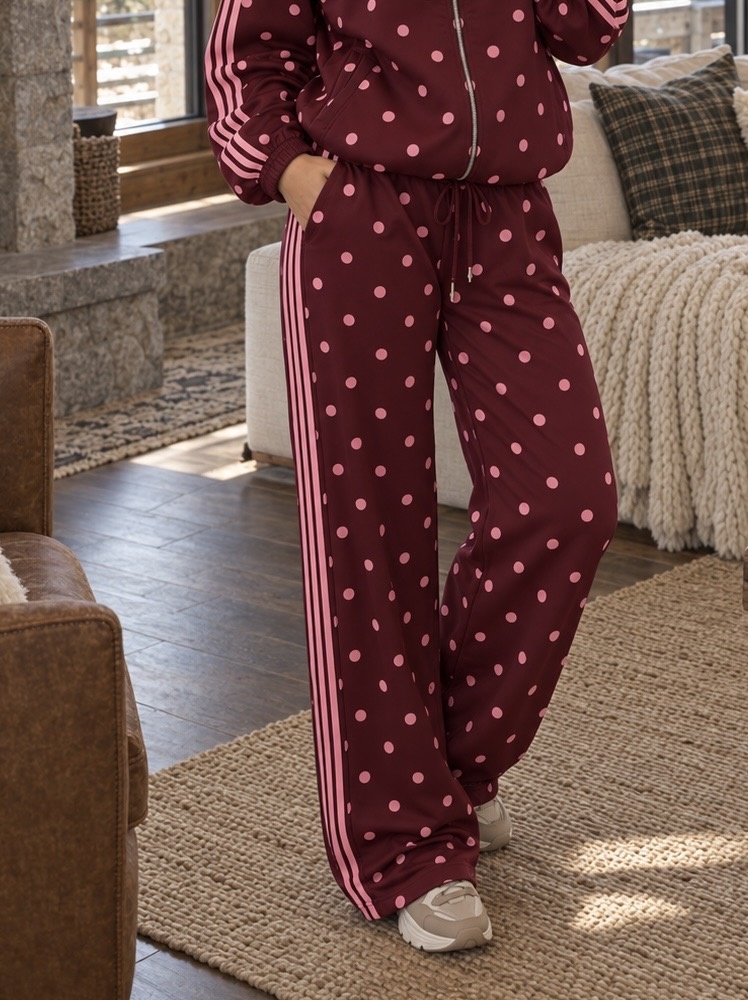 POPO Polka Dots Pants (Bordeau/Pink)