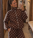 POPO Polka Dots Zip Jacket (Brown/White)