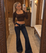KRISSY Low Waist Flare Jeans (Raw Blue Denim)
