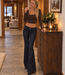 KRISSY Low Waist Flare Jeans (Raw Blue Denim)