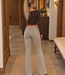 KRISSY Low Waist Flare Jeans (Beige Denim)