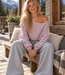 FLORE Stripes Sweatshirt (Pink/Grey)