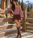 FLORE Stripes Sweatshirt (Pink/Bordeau)