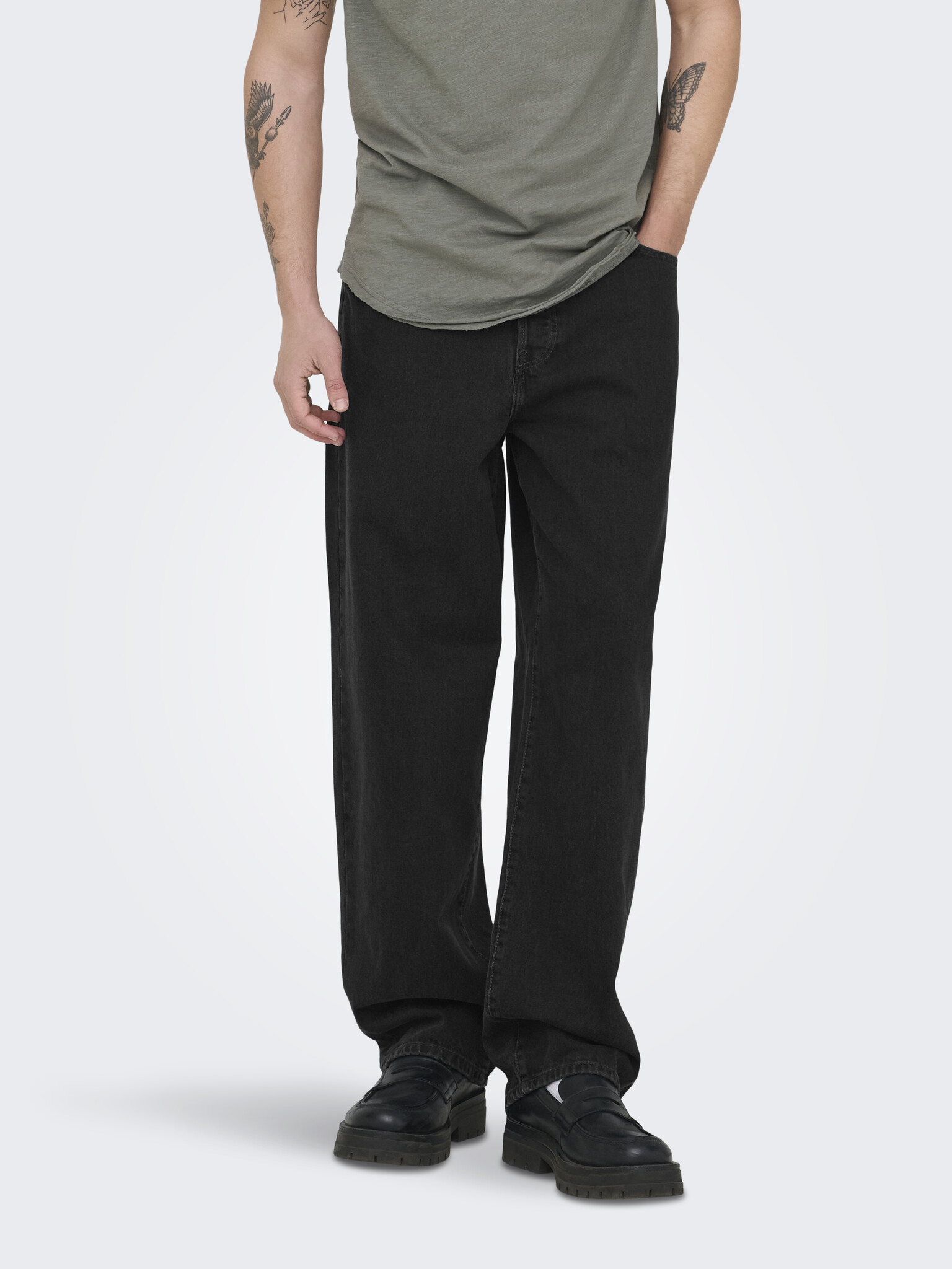 ONSFADE LOOSE LB 2330 TAI DNM NOOS (WASHED BLACK)