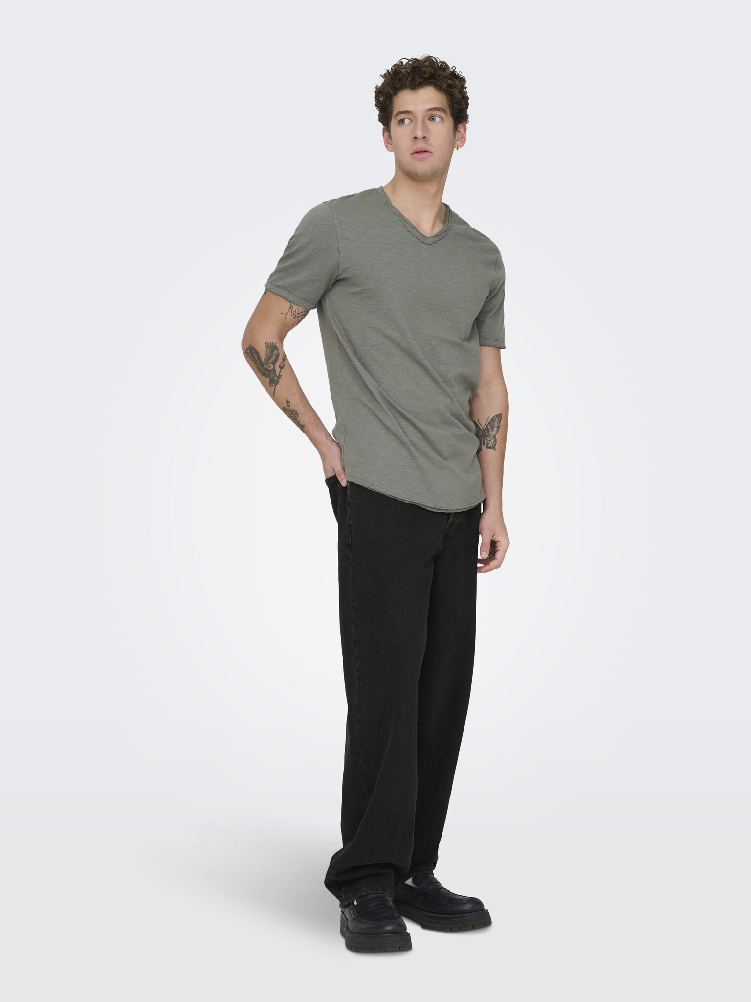 ONSFADE LOOSE LB 2330 TAI DNM NOOS (WASHED BLACK)