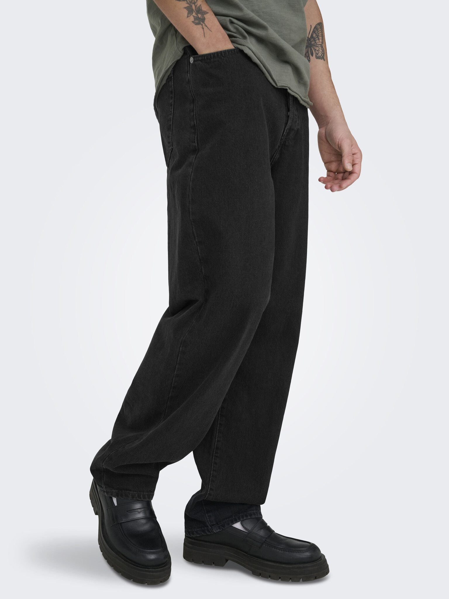 ONSFADE LOOSE LB 2330 TAI DNM NOOS (WASHED BLACK)