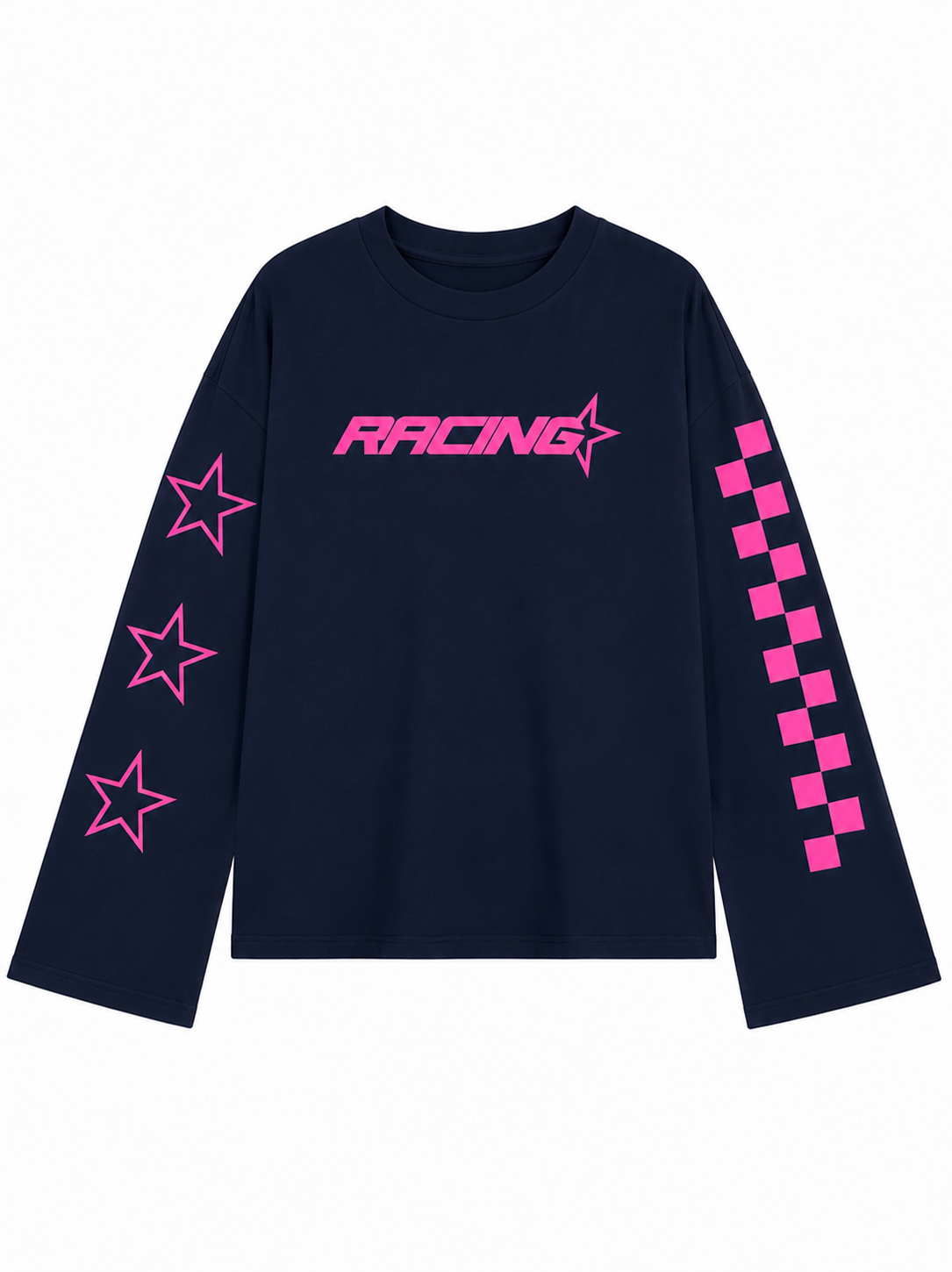 RACING Longsleeve (Navy/Neon Pink)
