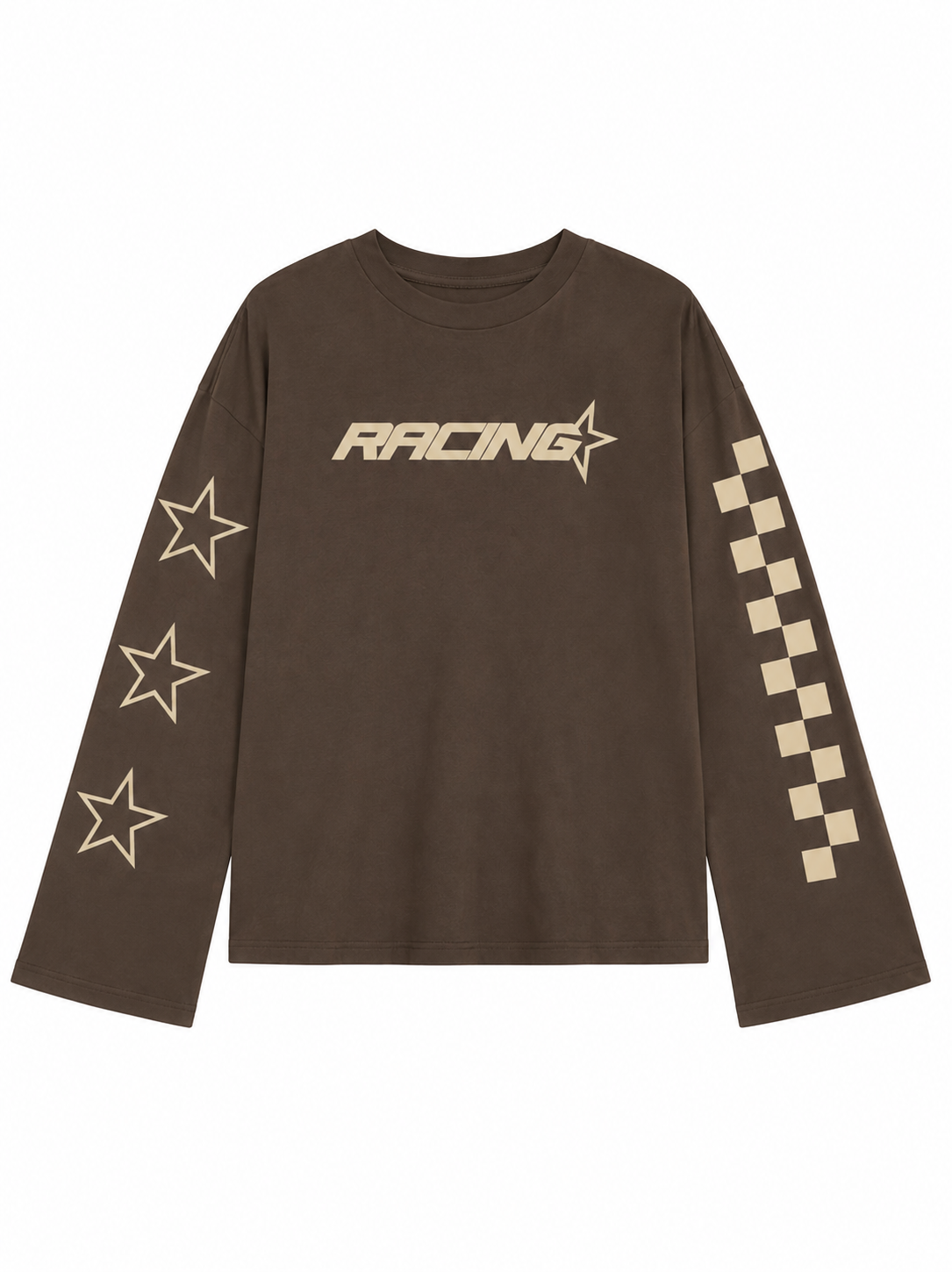 RACING Longsleeve (Brown/Off White)