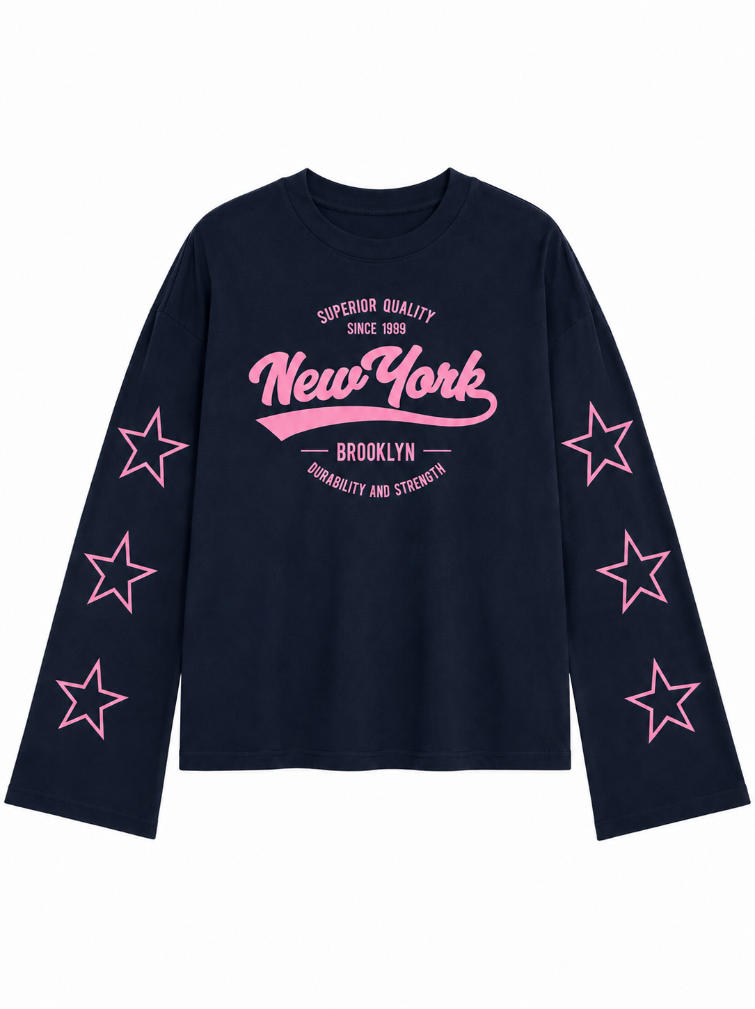 NEWYORK Longsleeve (Navy/Neon Pink)
