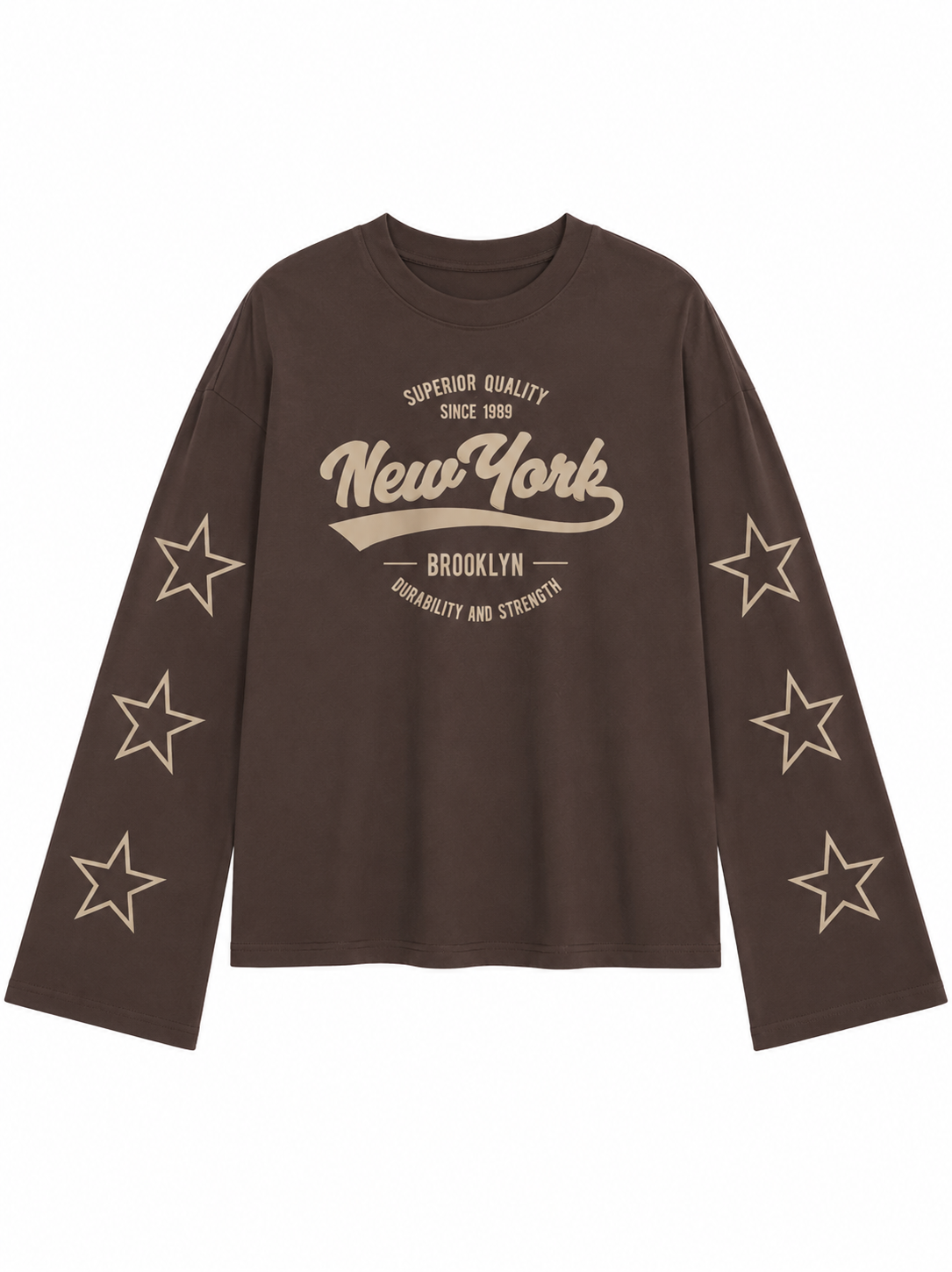 NEWYORK Longsleeve (Brown/Off white)