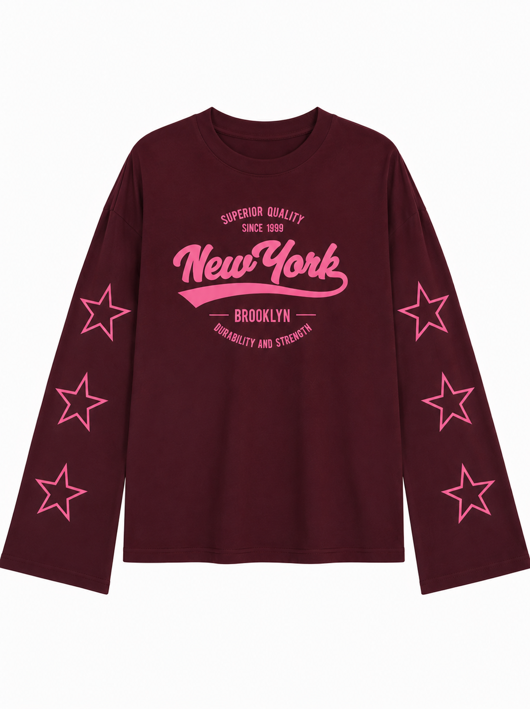 NEWYORK Longsleeve (Bordeau/Pink)