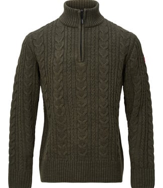 Nordberg KOL Men's 1/2 Zip Cable Sweater (ARMY)