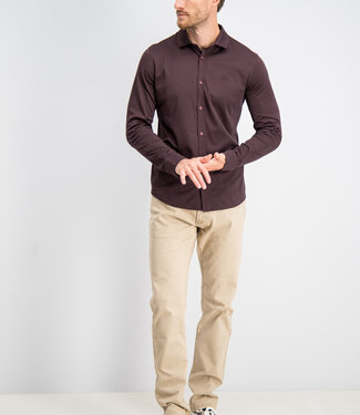 Gabbiano 3367340 TONE-S JERSEY OVERHEMD LS (BURNT BORDEAUX)