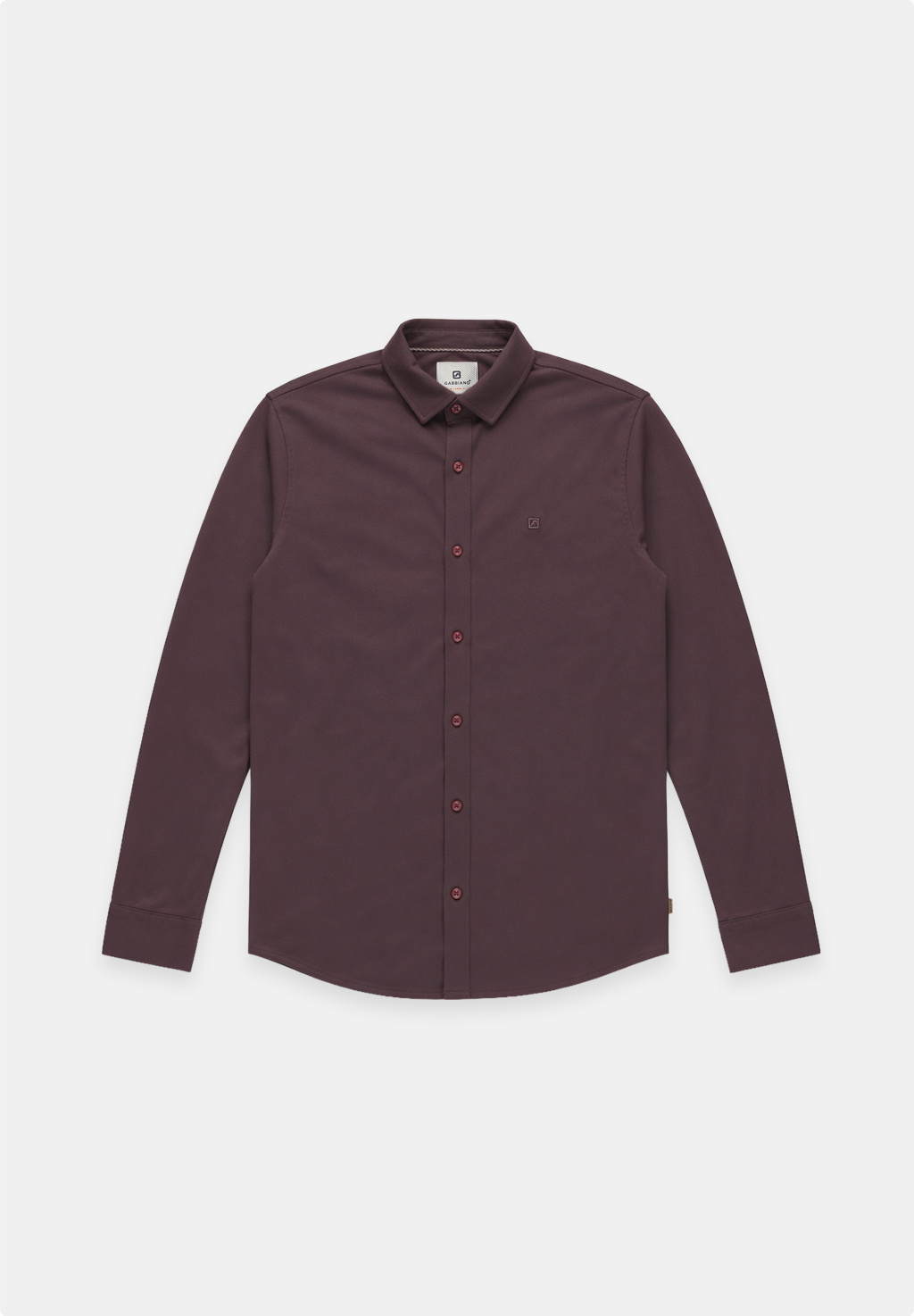 3367340 TONE-S JERSEY OVERHEMD LS (BURNT BORDEAUX)