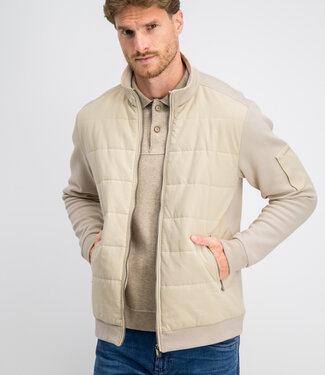 Gabbiano 4267436 RONAN PIQUE INTERLOCK MIX CARDIGAN (COASTAL SAND )