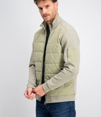 Gabbiano 4267436 RONAN PIQUE INTERLOCK MIX CARDIGAN (SAGE GREEN)