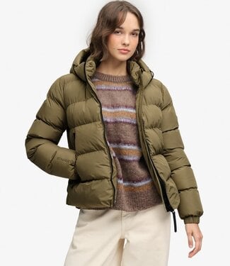 Superdry HOODED SPORTS PUFFER JACKET (Khaki)