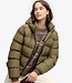 HOODED SPORTS PUFFER JACKET (Khaki)