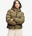 HOODED SPORTS PUFFER JACKET (Khaki)