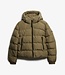 HOODED SPORTS PUFFER JACKET (Khaki)