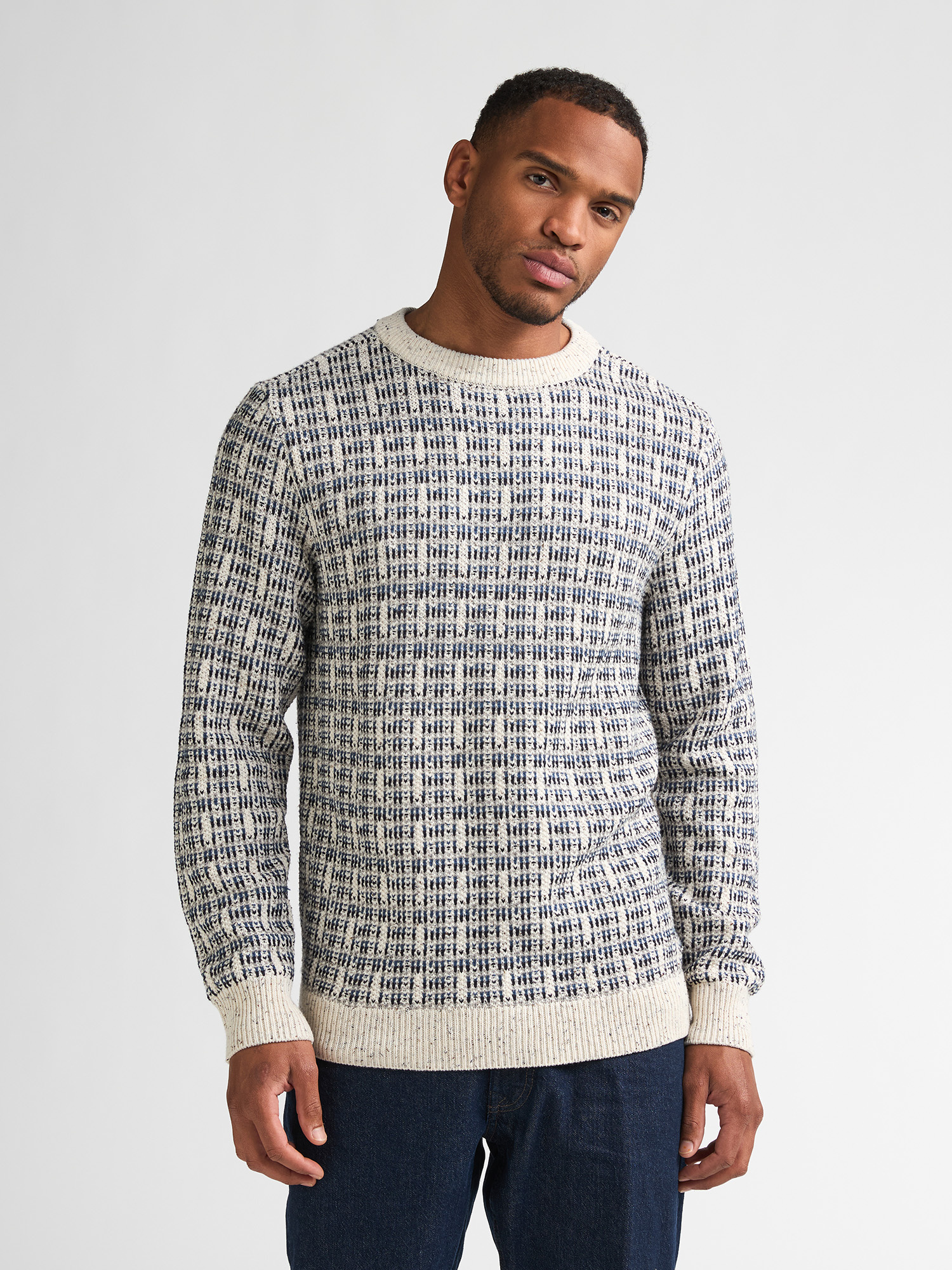 M-3060-KWR245 Men Sweater (0009 Sky Blue)